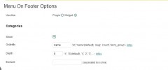 Menu on footer screenshot 2