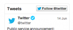 Mini twitter feed screenshot 1