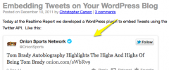 Modern Media Tweet Shortcode screenshot 1
