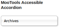 MooTools Accessible Accordion screenshot 1