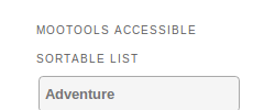 MooTools Accessible Sortable List screenshot 1