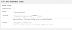 Most And Least Read Posts Widget screenshot 4