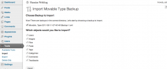 Movable Type Backup Importer screenshot 2