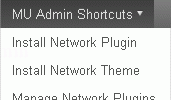 MU Admin Bar Shortcuts screenshot 1