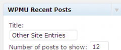 Multisite Recent Posts Widget screenshot 1