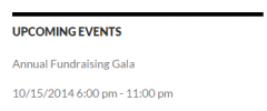 NeonCRM Events Widget screenshot 1