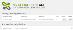 NS Redirection and GA Campaign Link Builder screenshot 1