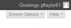 OCWS Admin Bar Greeting screenshot 2