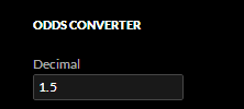 Oddsconverter screenshot 2