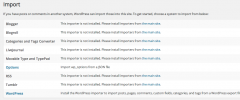 WP Options Importer screenshot 2