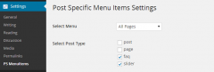 Page Specific Menu Items screenshot 1