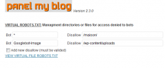 Panel My Blog screenshot 1