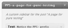 Per Page Sidebars screenshot 1