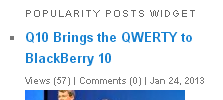 Popularity Posts Widget screenshot 1
