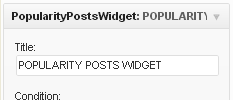 Popularity Posts Widget screenshot 3