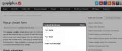 Popup contact form screenshot 1