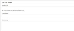Portfolio and Testimonial manager screenshot 2