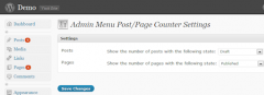 Post and Page Counter for Admin Menu screenshot 1
