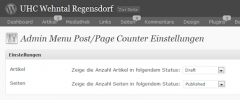 Post and Page Counter for Admin Menu screenshot 2
