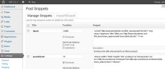 Post Snippets screenshot 1