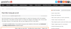 Post title marquee scroll screenshot 1