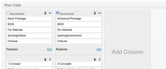 Price Table screenshot 2
