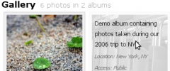 PWA+PHP Picasa Web Albums for Wordpress screenshot 1