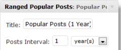 Ranged Popular Posts screenshot 2