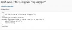 Raw HTML Snippets screenshot 2