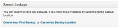 Recent Backups screenshot 1