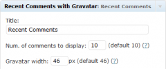 Recent Comments with Gravatar screenshot 1