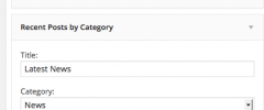 Recent Posts by Category Widget screenshot 1