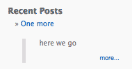 Recent Posts with Excerpts screenshot 2