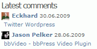 RecentComments screenshot 2