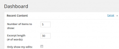 Recently Edited Content Widget screenshot 2