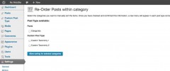 ReOrder Post Within Categories screenshot 1