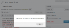 Require Post Tags screenshot 1