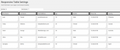 Responsive Table screenshot 1