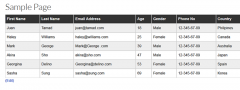 Responsive Table screenshot 2