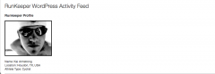 RunKeeper WordPress Activity Feed screenshot 3