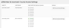 S2Member Addon for WP Courseware screenshot 1