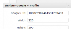 Scriptrr Google + Profile widget screenshot 2