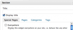 Section Widget screenshot 1
