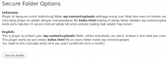 Secure Folder wp-content/uploads screenshot 1