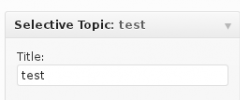 Selective Tag Cloud Widget screenshot 1