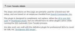 Core Tweaks WordPress Setup screenshot 1
