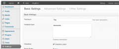 Settings API screenshot 1