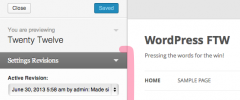 Settings Revisions screenshot 2