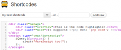 Shortcode Manager screenshot 1
