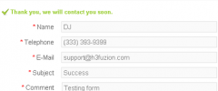Simple Ajax Contact Form (SACF) screenshot 3